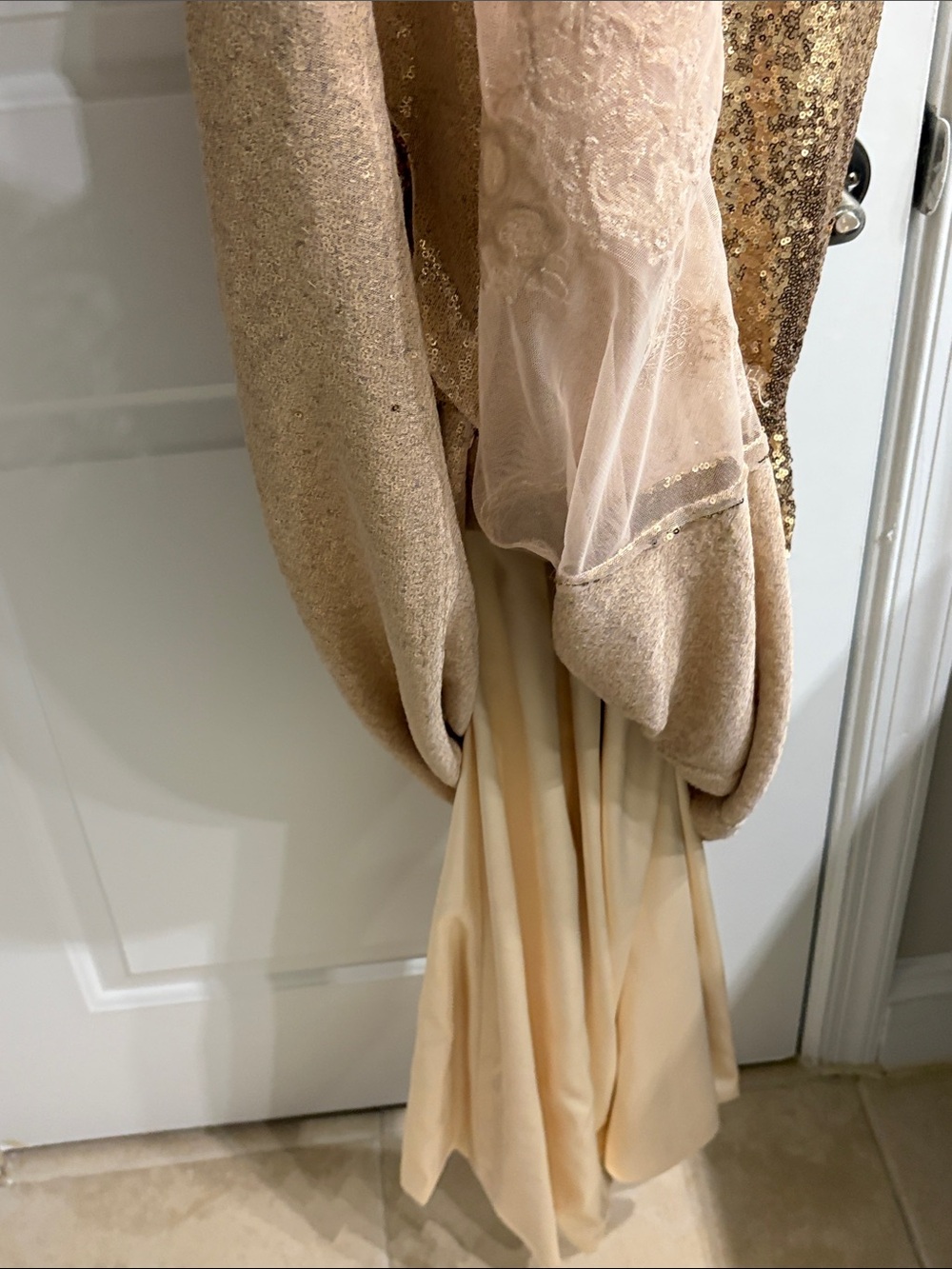 Gold Sequin Maxi Dress - Elegant Evening Gown - Picture 6 of 13